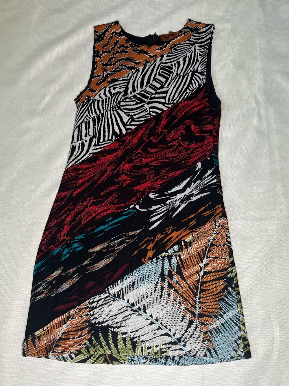 Missoni dress abstract print with bold maximalist runway statement vibes